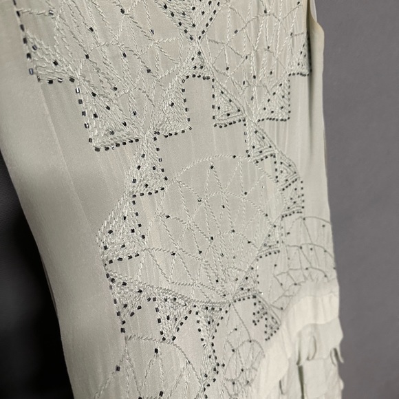 BCBG Maxzaria mint beaded sleeveless dress - Picture 3 of 4